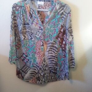 Canda multi colored top sz medium